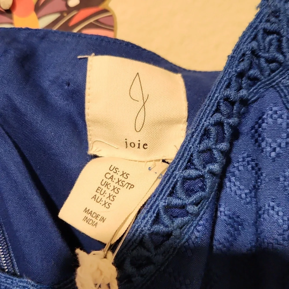 ❤️ NWT! JOIE MAXI DRESS, LACE TRIM, COTTON, XS - Picture 6 of 9